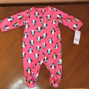 NWT Carter’s Fleece Footie Pajamas - newborn